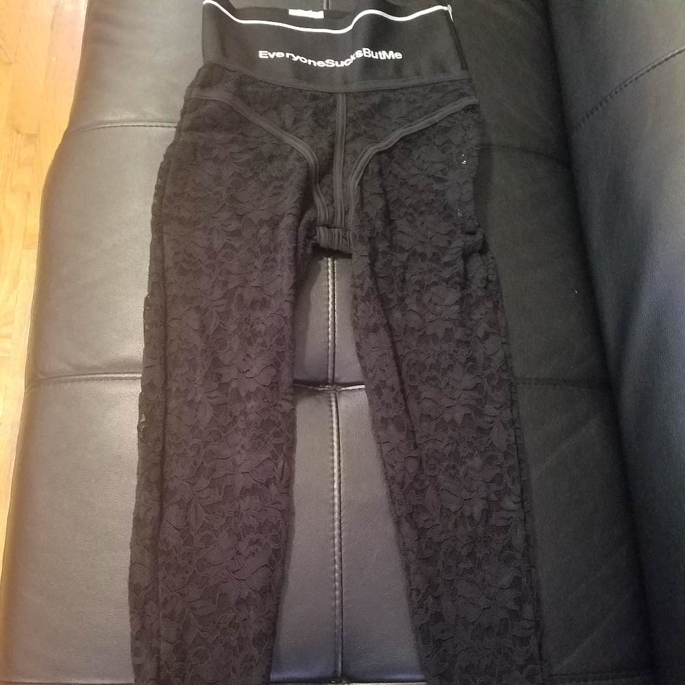 Black lace Tights size small